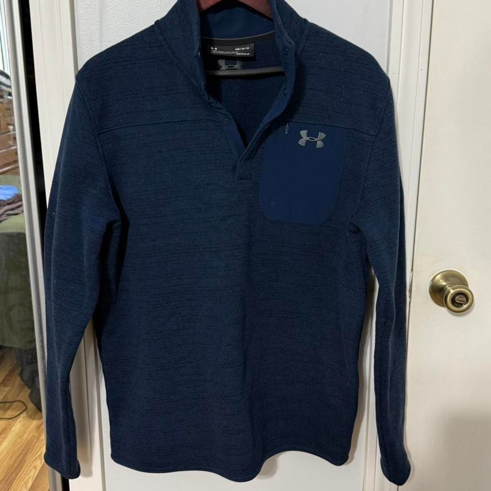 Under Armour navy quarter‎ zip sweater